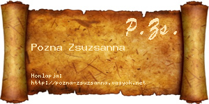 Pozna Zsuzsanna névjegykártya